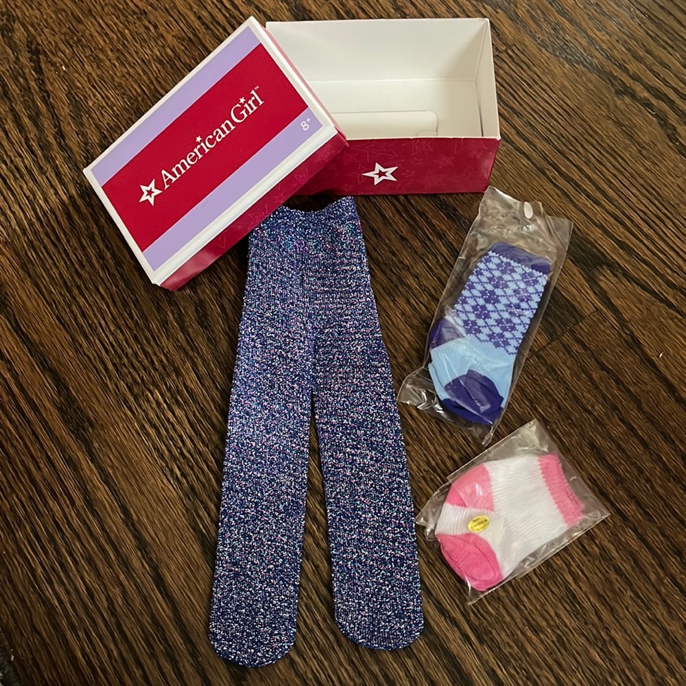 American girl doll tights and socks for dolls - new in box!